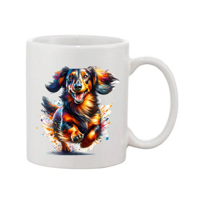 Mug - 11oz - Paint Splashed Dachshund