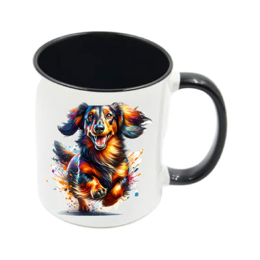 Mug - 11oz - Paint Splashed Dachshund