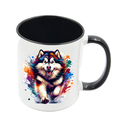 Mug - 11oz - Paint Splashed Alaskan Malamute