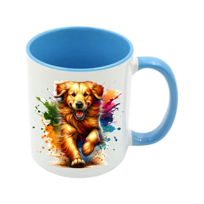 Mug - 11oz - Paint Splashed Golden Retriever