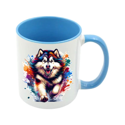 Mug - 11oz - Paint Splashed Alaskan Malamute