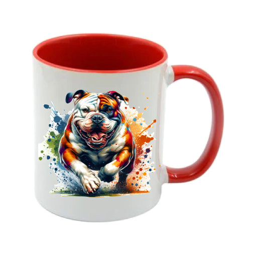 Mug - 11oz - Paint Splashed American Bulldog