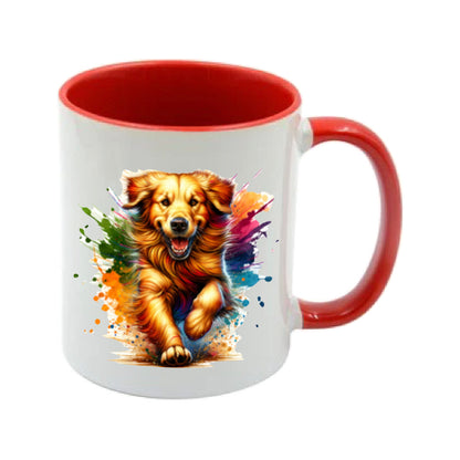 Mug - 11oz - Paint Splashed Golden Retriever