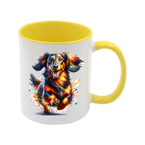 Mug - 11oz - Paint Splashed Dachshund