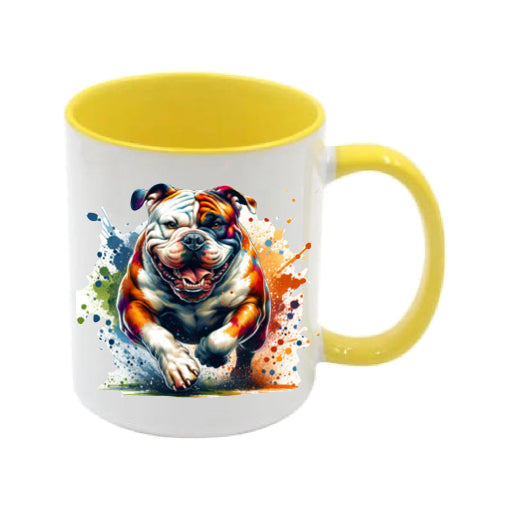 Mug - 11oz - Paint Splashed American Bulldog