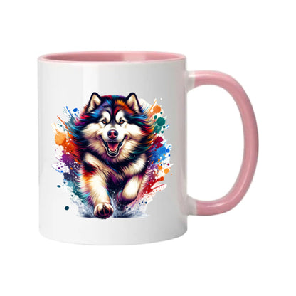 Mug - 11oz - Paint Splashed Alaskan Malamute