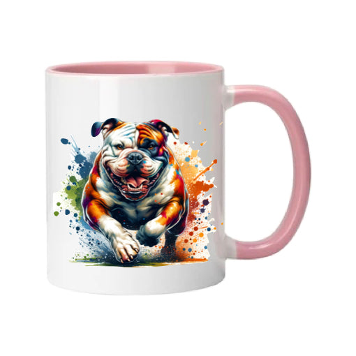 Mug - 11oz - Paint Splashed American Bulldog