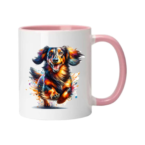 Mug - 11oz - Paint Splashed Dachshund