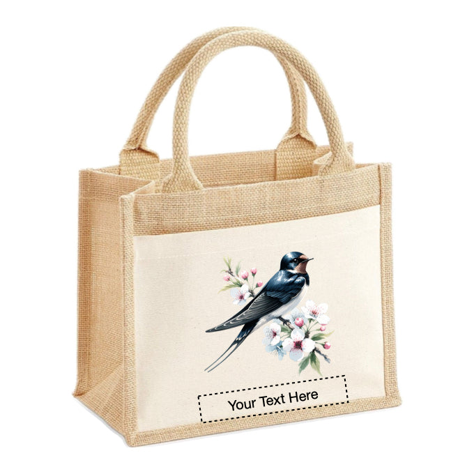 Jute Tote Bags - With 20 different Watercolour Birds - Group A