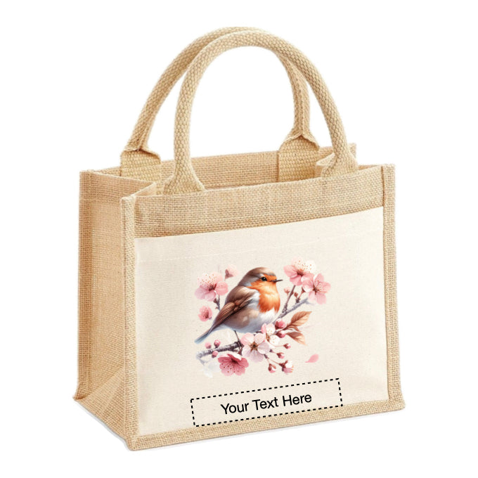 Jute Tote Bags - With 18 different Watercolour Birds - Group B