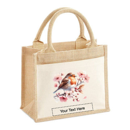Jute Tote Bags - With 18 different Watercolour Birds - Group B