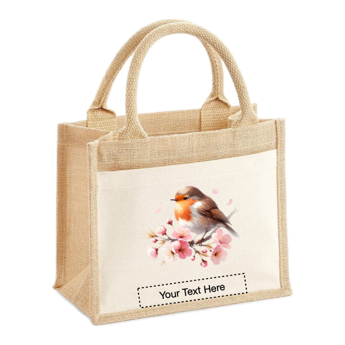 Jute Tote Bags - With 18 different Watercolour Birds - Group B