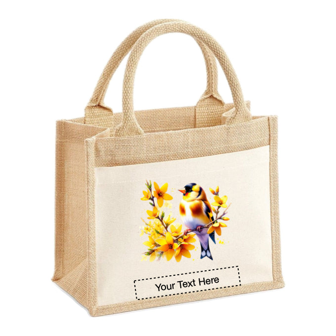 Jute Tote Bags - With 18 different Watercolour Birds - Group B