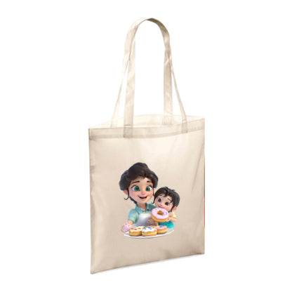 Polyester Tote Bags 10ltr - Woman & Child with Food & Drink