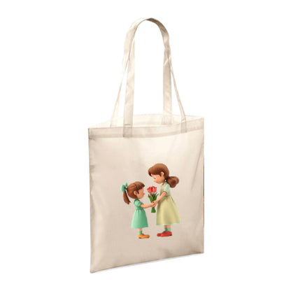 Polyester Tote Bags 10ltr - Woman & Child with Flowers