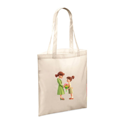 Polyester Tote Bags 10ltr - Woman & Child with Flowers