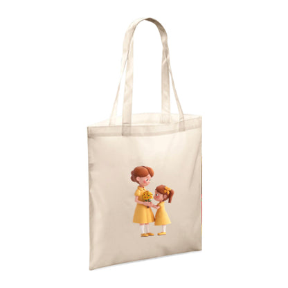 Polyester Tote Bags 10ltr - Woman & Child with Flowers