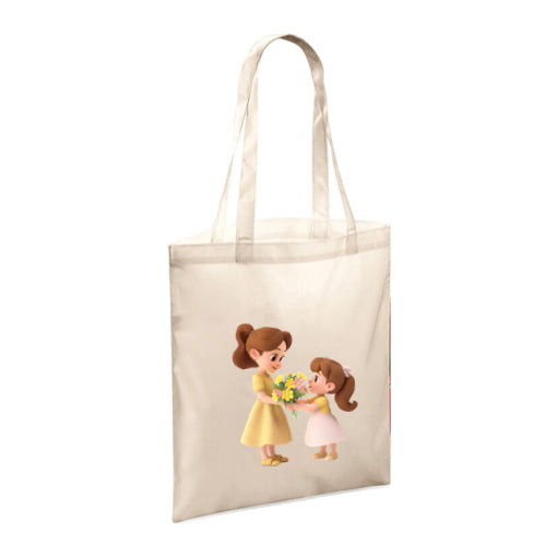 Polyester Tote Bags 10ltr - Woman & Child with Flowers