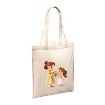 Polyester Tote Bags 10ltr - Woman & Child with Flowers