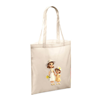 Polyester Tote Bags 10ltr - Woman & Child with Flowers
