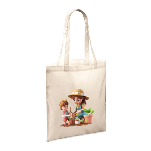 Polyester Tote Bags 10ltr - Woman & Child with Flowers