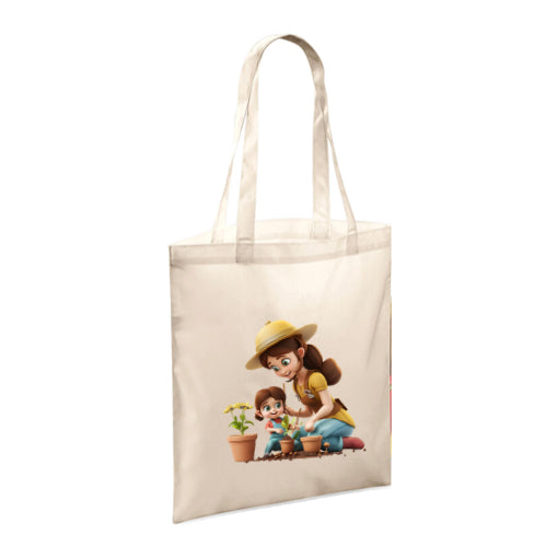 Polyester Tote Bags 10ltr - Woman & Child with Flowers