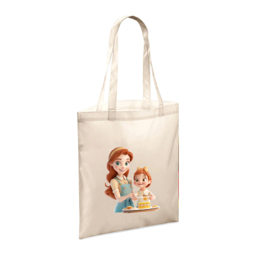 Polyester Tote Bags 10ltr - Woman & Child with Food & Drink