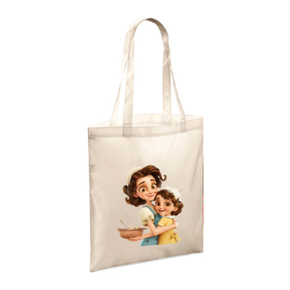 Polyester Tote Bags 10ltr - Woman & Child with Food & Drink