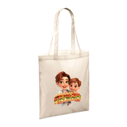 Polyester Tote Bags 10ltr - Woman & Child with Food & Drink