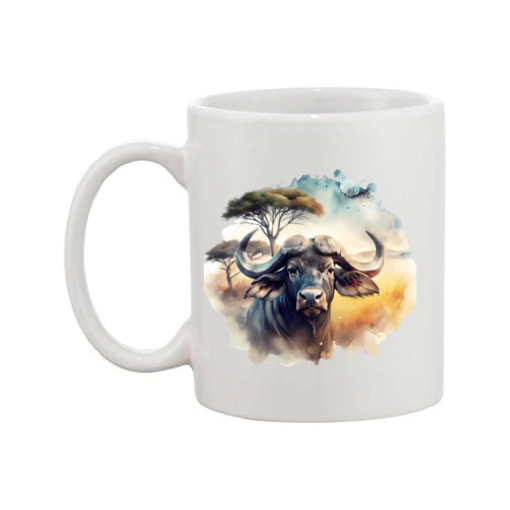 Mug - 11oz - African Safari Wild Animal - Buffalo 1