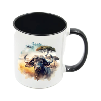 Mug - 11oz - African Safari Wild Animal - Buffalo 1