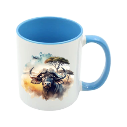 Mug - 11oz - African Safari Wild Animal - Buffalo 1