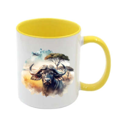 Mug - 11oz - African Safari Wild Animal - Buffalo 1