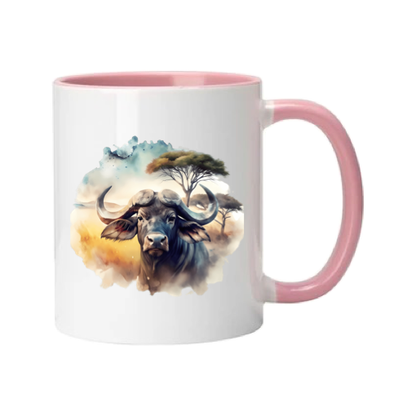 Mug - 11oz - African Safari Wild Animal - Buffalo 1