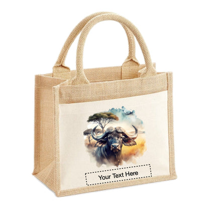 Jute Tote Bags - African Safari Wild Animals