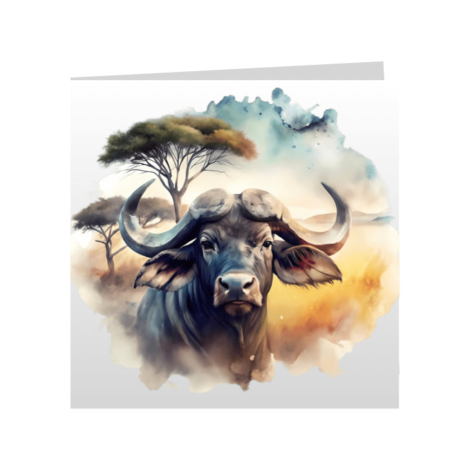 Square Greeting Cards - African Safari Wild Animals