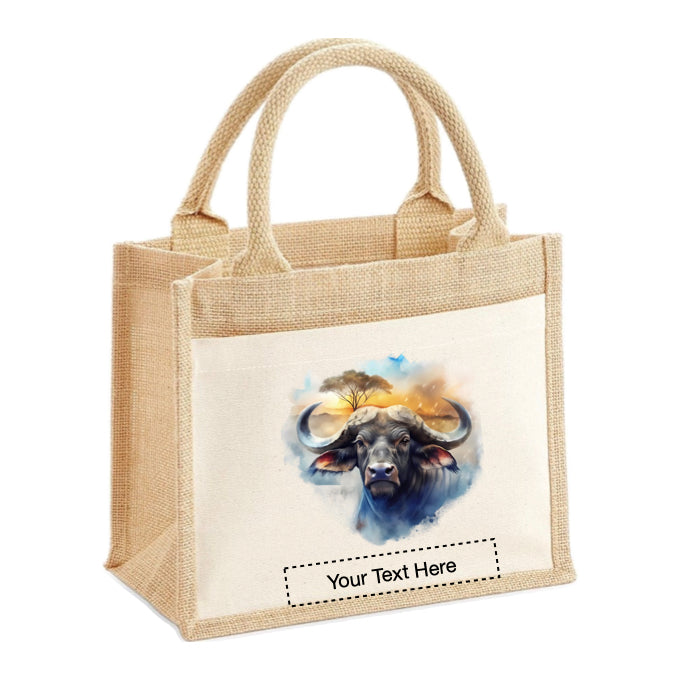 Jute Tote Bags - African Safari Wild Animals
