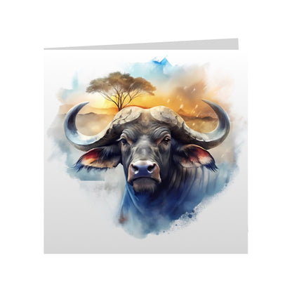 Square Greeting Cards - African Safari Wild Animals