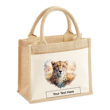 Jute Tote Bags - African Safari Wild Animals