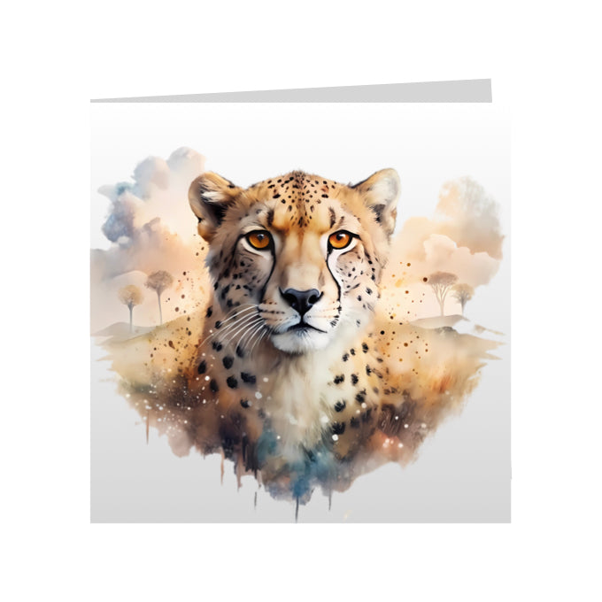 Square Greeting Cards - African Safari Wild Animals