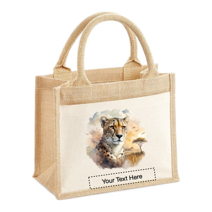 Jute Tote Bags - African Safari Wild Animals