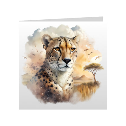 Square Greeting Cards - African Safari Wild Animals