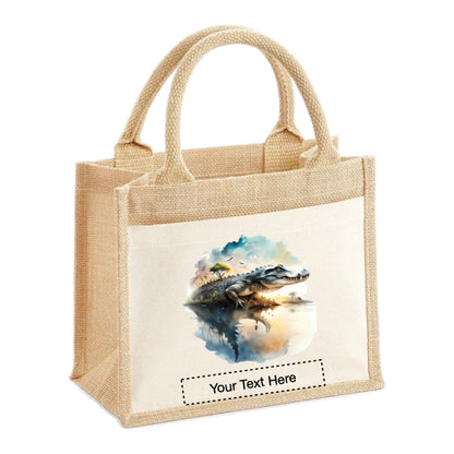 Jute Tote Bags - African Safari Wild Animals