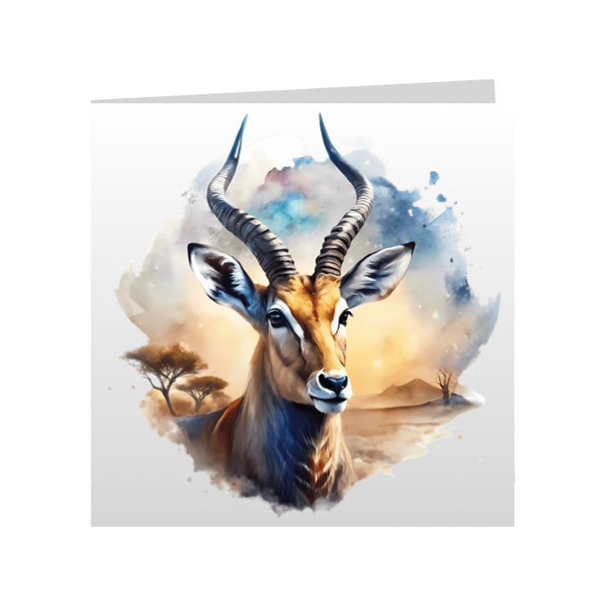 Square Greeting Cards - African Safari Wild Animals