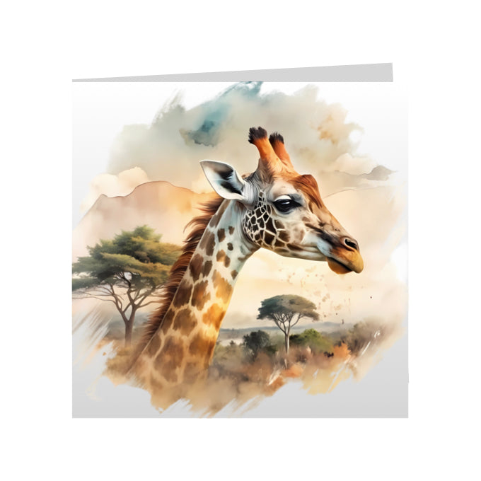 Square Greeting Cards - African Safari Wild Animals
