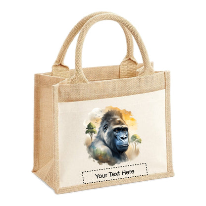 Jute Tote Bags - African Safari Wild Animals