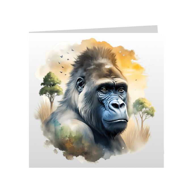 Square Greeting Cards - African Safari Wild Animals