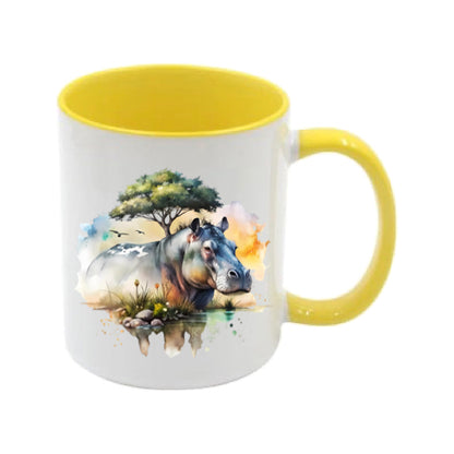 Mug - 11oz - African Safari Wild Animal - Hippo