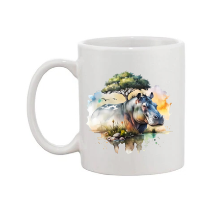 Mug - 11oz - African Safari Wild Animal - Hippo