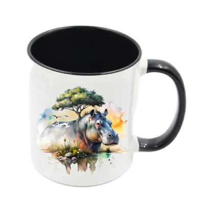 Mug - 11oz - African Safari Wild Animal - Hippo
